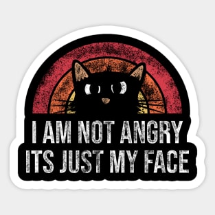 I am not angry its just my face Sticker